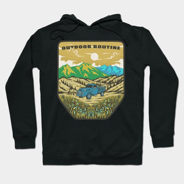 Nature Outdoor Badge Design Hoodie by 78soeef